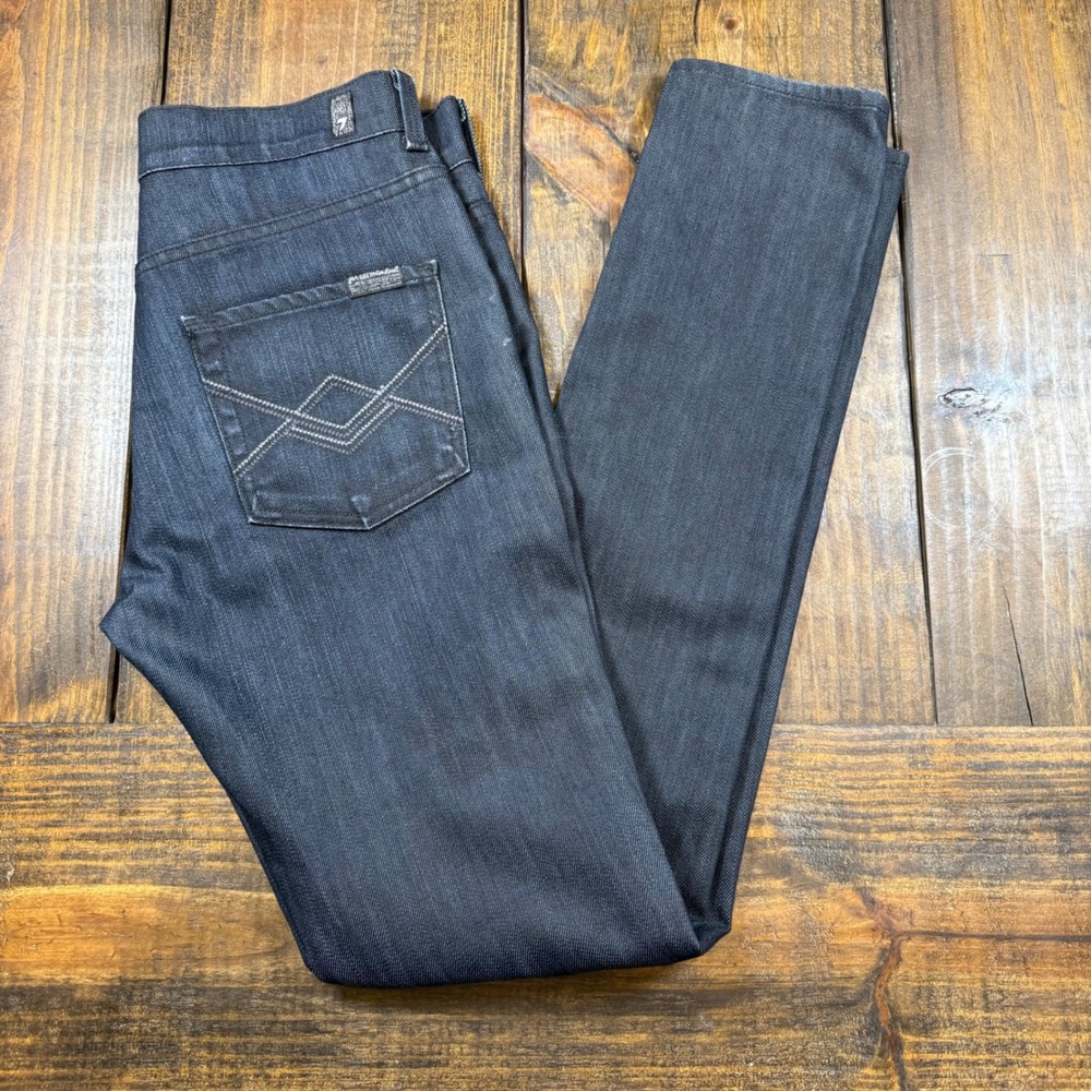 7 For All Mankind Sophie Skinny Jean Dark Indigo Wash Womens size 29 made in USA